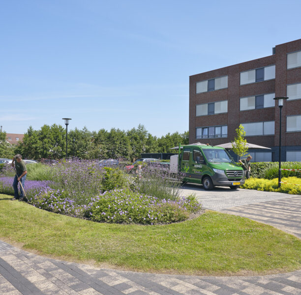 Groenonderhoud bij Cedrah-locatie Beth San in Moerkapelle.